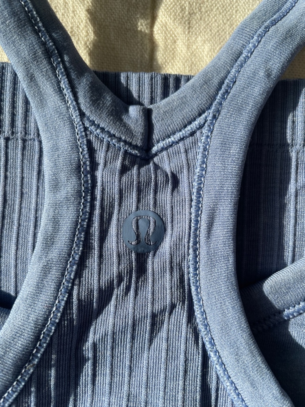 Align Ribbed Racerback Tank Top - Blue - Picture 3 of 4